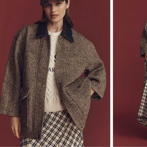 NWT Anthropologie wool blend barn jacket